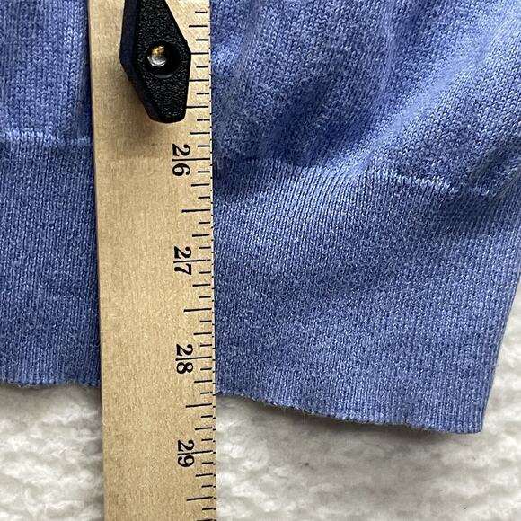 Vineyard Vines Sweater Mens XL Blue Thaxter Quarter Zip Cotton Cashmere Pullover - Picture 10 of 11